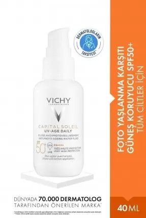 Vichy Capital Soleil UV -Age Daily-Spf 50+ Foto Yaşlanma Karşıtı Güneş Kremi 40 ml