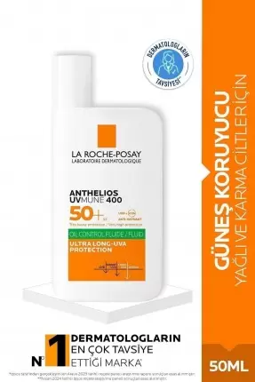 La Roche Posay Anthelios Uvmune 400 Spf50+ Oil Control Fluid Yüz Güneş Kremi 50 ml