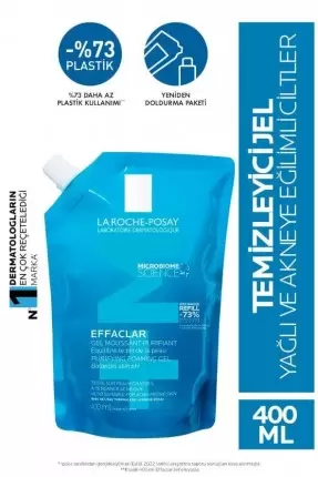 La Roche Posay Effaclar Yağlı Ciltler için Temizleme Jeli 400ml - Refill