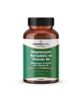 Wooggs Vital Magnezyum Kompleksi ve Vitamin B6 İçeren Takviye Edici Gıda 60 Tablet