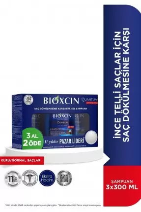 Bioxcin Quantum Şampuan Kuru-Normal Saçlar 3 al 2 öde