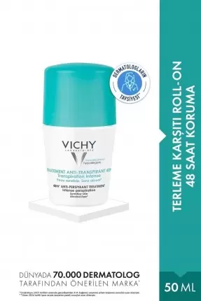 Vichy Deo Anti Transpirant Roll On Yoğun Terleme Karşıtı 48 Saat Etkili Roll On Deodorant 50 ml