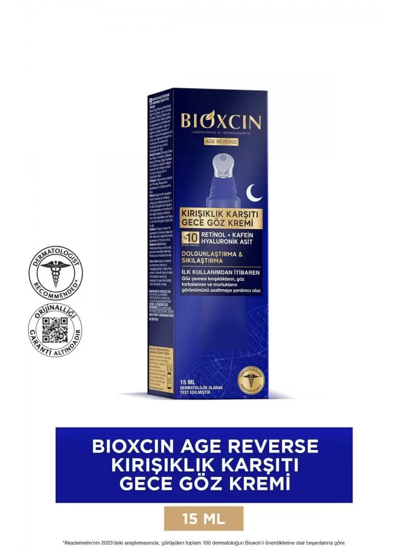 Bioxcin Age Reverse Kırışıklık Karşıtı Gece Göz Kremi 15 ml