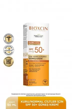 Bioxcin Sun Care Spf 50 Yüz Güneş Kremi 50 ml Kuru ve Normal Cilt + Vücut Güneş Spreyi 200 ml