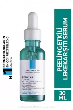 La Roche Posay Effaclar Peeling Etkili Leke Karşıtı Serum Yağlı ve Akneye Eğilim Gösteren Ciltler için 30 ml