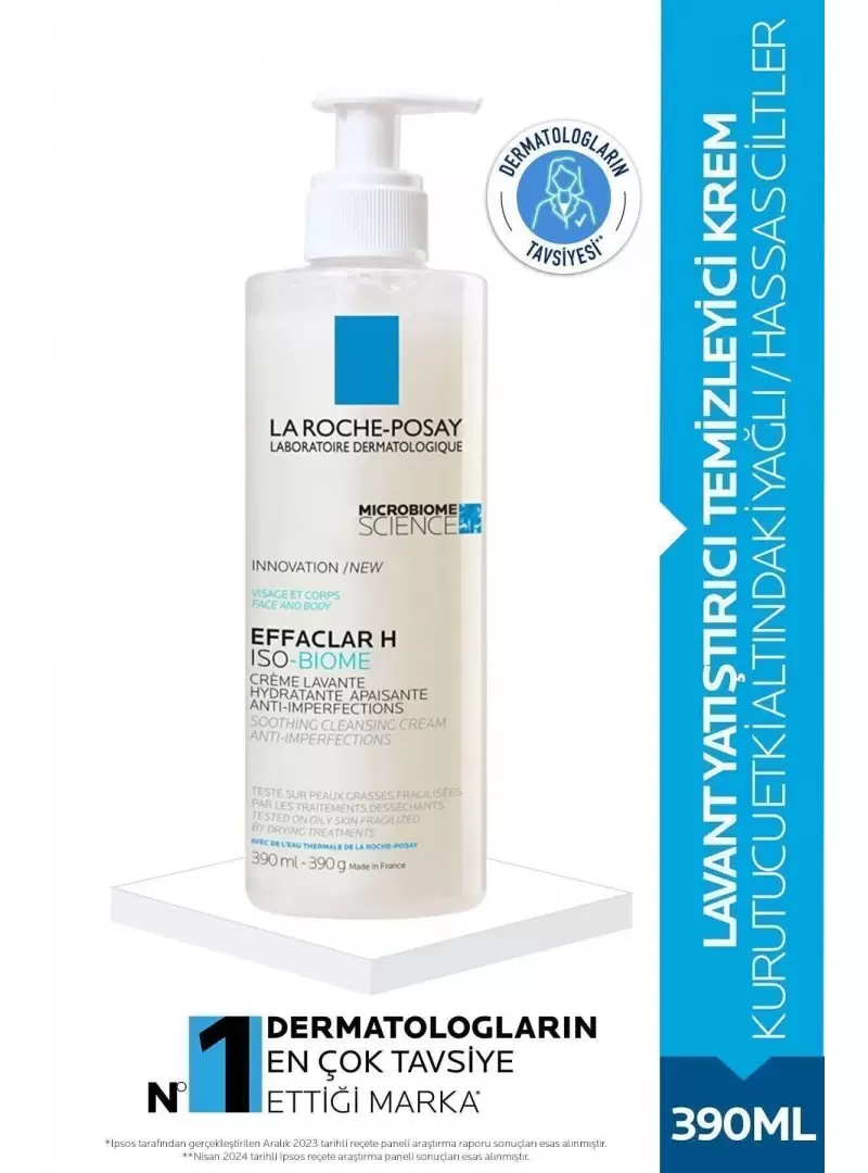 La Roche Posay Effaclar H Iso-Biome Lavant Temizleyici Krem 390 ml