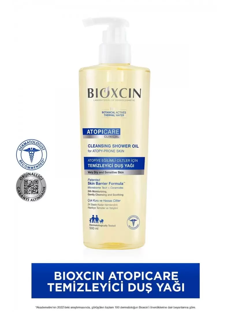 Bioxcin Atopicare Atopiye Eğilimli Ciltler İçin Temizleyici Duş Yağı 500 ml