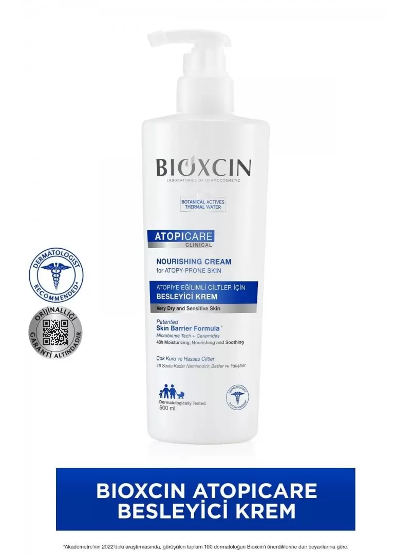 Bioxcin Atopicare Atopiye Eğilimli Ciltler İçin Besleyici Krem 500 ml