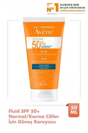 Avene Spf 50+ Fluide Güneş Koruyucu Yüz Kremi 50 ml