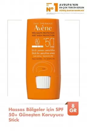 Avene Spf 50 Stick Zones Sensible Hassas Bölgeler İçin Güneş Koruyucu