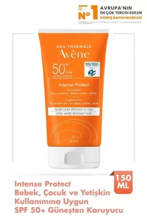 Avene İntense Protect Bebek, Çocuk ve Yetişkin Kullanımına Uygun SPF 50+Güneşten Koruyucu 150 ml