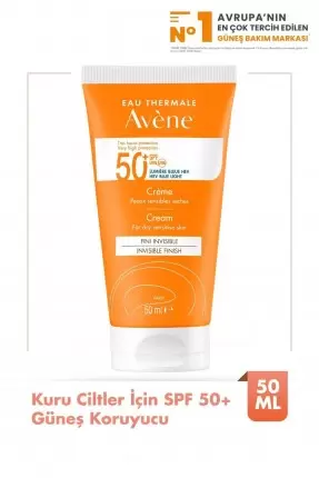 Avene SPF 50+ Creme 50 ml Kuru/Hassas Ciltler İçin Güneş Kremi