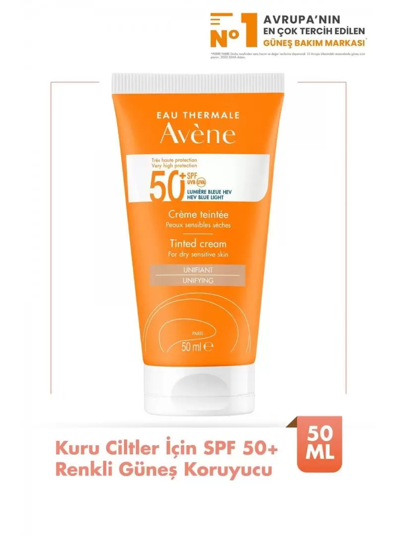 Avene SPF 50+ Creme Tinted 50 ml Renkli Güneş Koruyucu