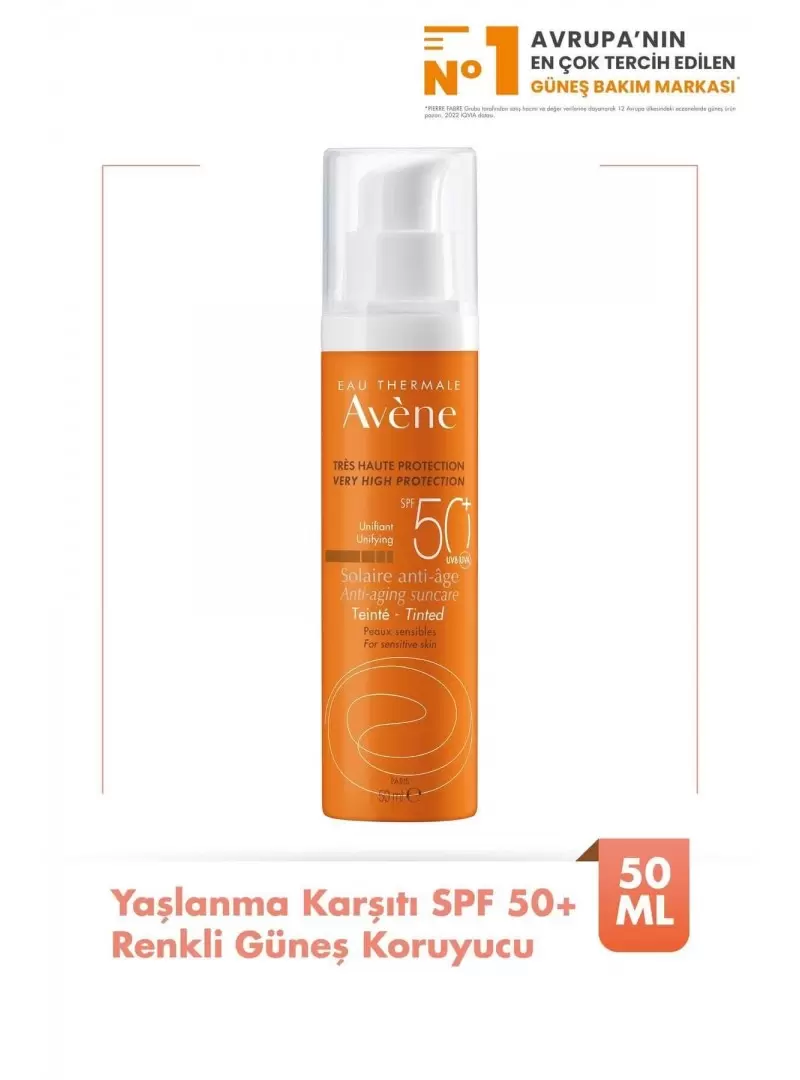 Avene SPF 50+ Anti Age Tinted Yaşlanma Karşıtı Renkli Güneş Koruyucu 50 ml