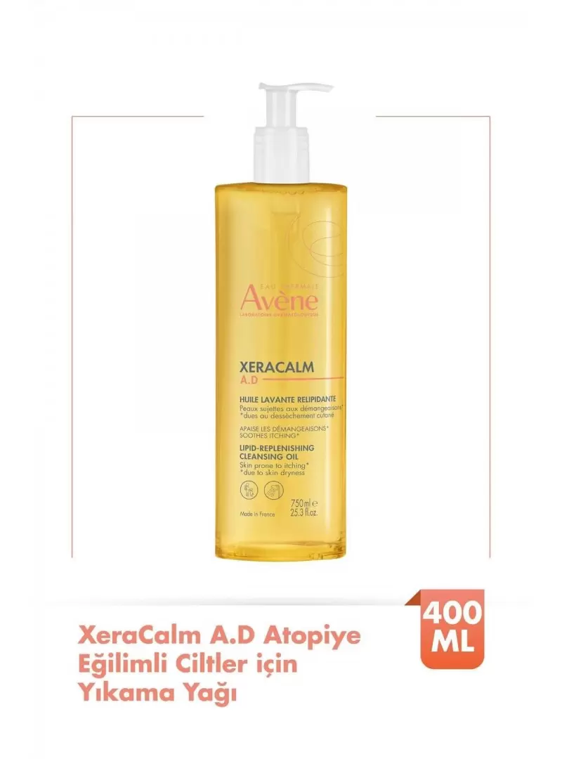 Avene XeraCalm Huile Lavante A.D Lipid Replenishing Cleansing Oil 400 ml