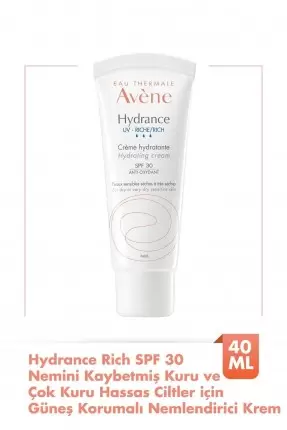 Avene Hydrance UV- Spf 30 Rich Nemlendirici Krem 40 ml