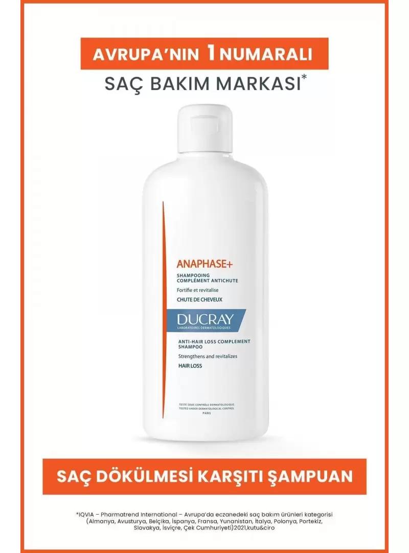 Ducray Anaphase+ 400 ml Saç Dökülmesine Karşı Şampuan