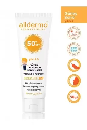 Alldermo Güneş Koruyucu Bebek Kremi SPF 50+ 75 ml