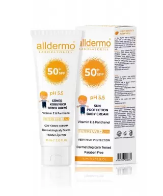 Alldermo Güneş Koruyucu Bebek Kremi SPF 50+ 75 ml