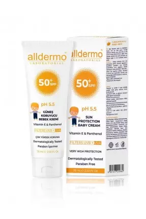 Alldermo Güneş Koruyucu Bebek Kremi SPF 50+ 75 ml