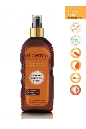 Alldermo Bronzlaştırıcı Sprey Güneş Yağı 200 ml