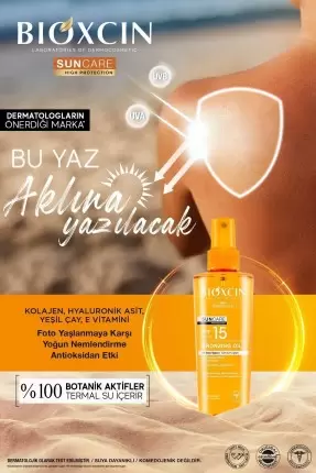 Bioxcin Sun Care Tüm Ciltler İçin Bronzlaştırıcı Yağ Spf 15 200 ml