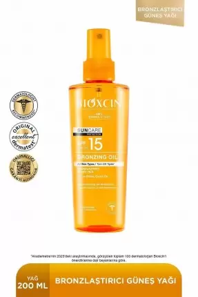 Bioxcin Sun Care Tüm Ciltler İçin Bronzlaştırıcı Yağ Spf 15 200 ml