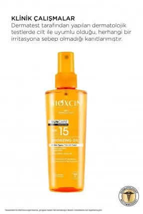 Bioxcin Sun Care Tüm Ciltler İçin Bronzlaştırıcı Yağ Spf 15 200 ml