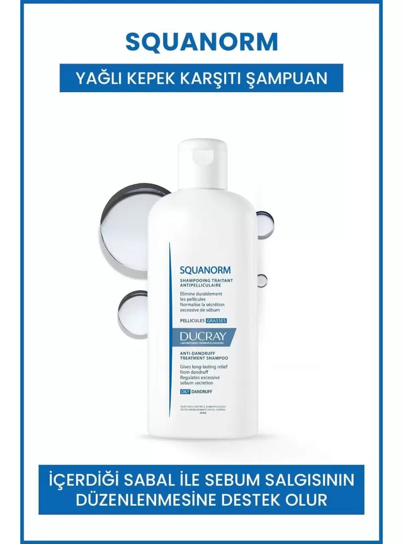 Ducray Squanorm Oily Dandruff Shampoo 200 ml Yağlı Kepek Şampuanı