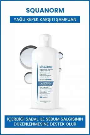 Ducray Squanorm Oily Dandruff Shampoo 200 ml Yağlı Kepek Şampuanı