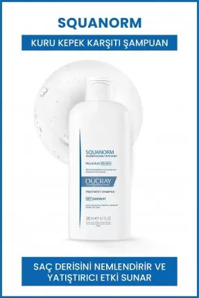 Ducray Squanorm Dry Dandruff Shampoo 200 ml Kuru ve Kepekli Saçlar İçin Şampuan