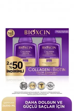 Bioxcin Collagen&Biotin Şampuan 300ml - 2.si %50 İndirimli