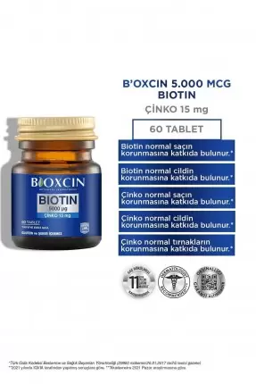 Bioxcin Biotin 5000 Mcg 60 Tablet + Biotin Şampuan 300 ml Kofre