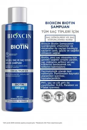 Bioxcin Biotin 5000 Mcg 60 Tablet + Biotin Şampuan 300 ml Kofre