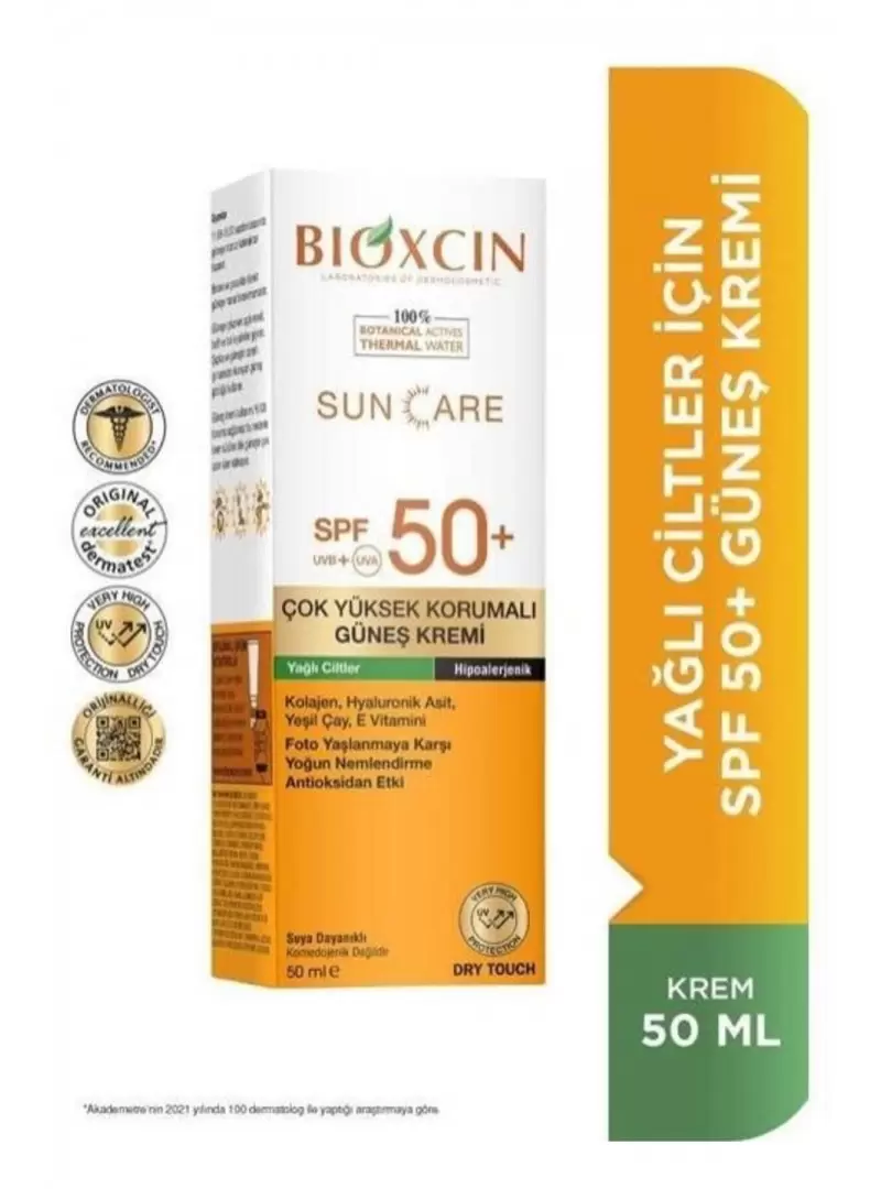 Bioxcin Sun Care Yağlı Ciltler İçin Güneş Kremi Spf 50+ 50 ml