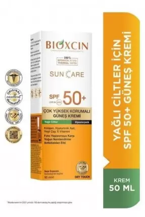 Bioxcin Sun Care Yağlı Ciltler İçin Güneş Kremi Spf 50+ 50 ml