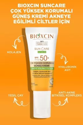 Bioxcin Sun Care Akneye Eğilimli Ciltler İçin Güneş Kremi Spf50+ 50ml