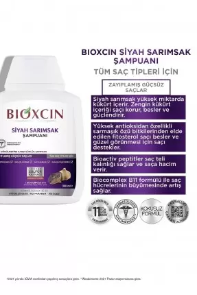 Bioxcin Siyah Sarımsak Şampuanı 3 al 2 öde -3x300ml-