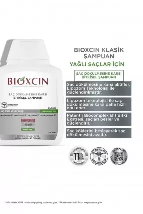 Bioxcin Klasik Şampuan Yağlı Saçlar 300 ml