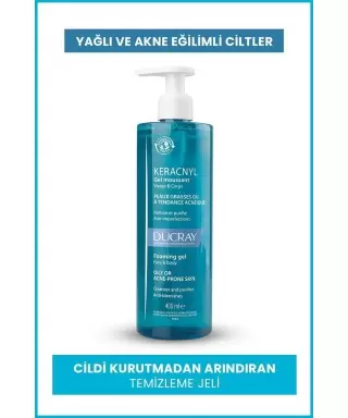 Ducray Keracnyl Foaming Gel Yüz ve Vücut Temizleme Jeli