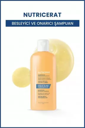 Ducray Nutricerat Shampoo 200 ml Kuru ve Yıpranmış Saçlar İçin Bakım Şampuanı