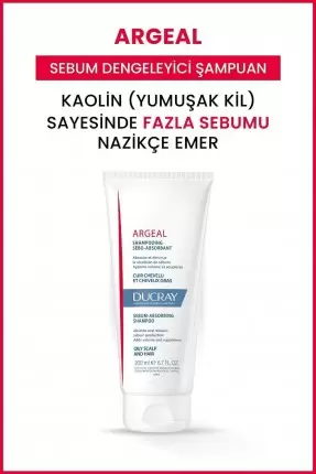 Ducray Argeal Shampoo 200 ml Yağlı Saçlar İçin Şampuan