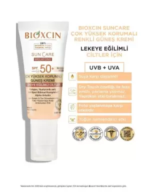 Bioxcin Sun Care Lekeli Ciltler İçin Renkli Güneş Kremi Spf 50+ 50 ml