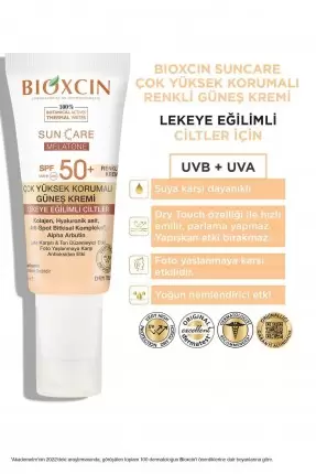 Bioxcin Sun Care Lekeli Ciltler İçin Renkli Güneş Kremi Spf 50+ 50 ml