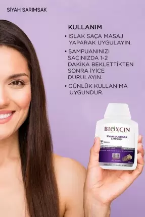 Bioxcin Siyah Sarımsak Şampuanı 300 ml | Güçsüz Saçlar