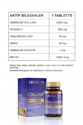 Bioxcin Collagen Hyaluronic Acid 30 Tablet