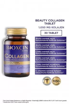 Bioxcin Collagen Hyaluronic Acid 30 Tablet