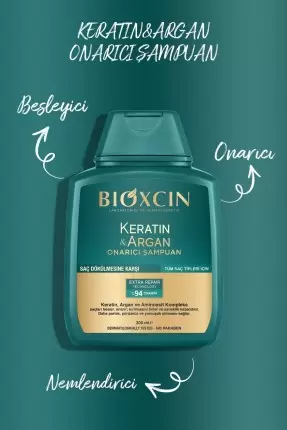 Bioxcin Keratin & Argan Onarıcı Şampuan 300 ml