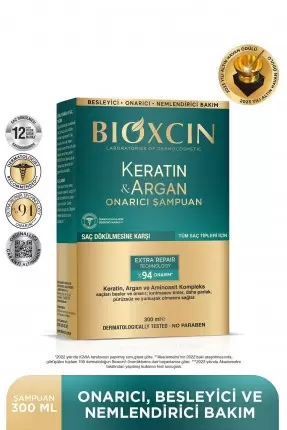 Bioxcin Keratin & Argan Onarıcı Şampuan 300 ml