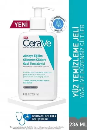 Cerave Blemish Akneye Eğilim Gösteren Ciltler İçin Özel Temizleyici 236 ml